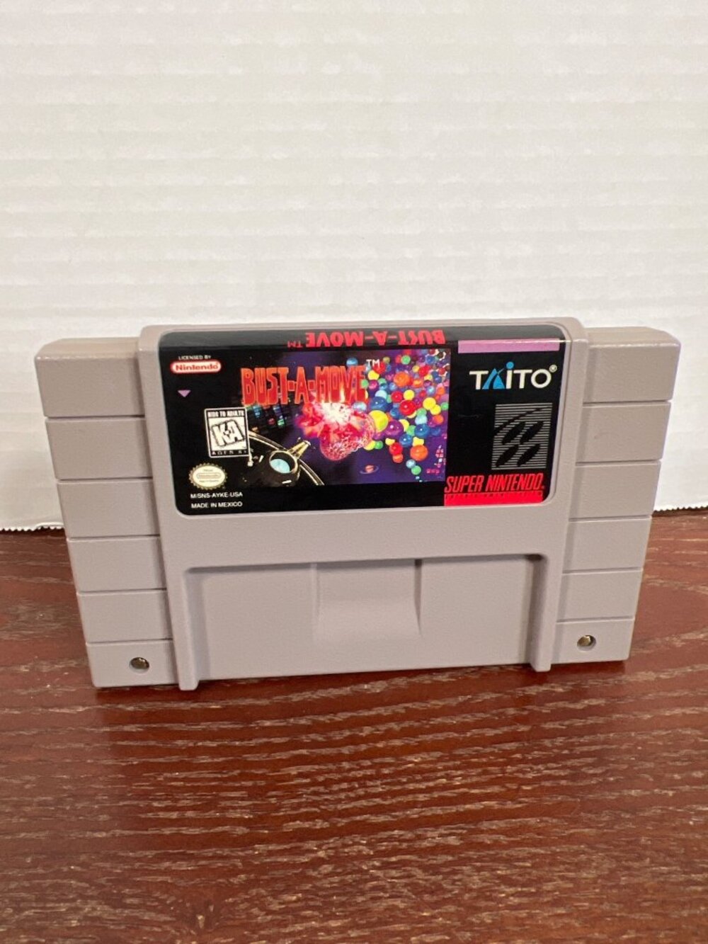 Bust-A-Move SNES Super Nintendo Game Cartridge By Taito - Tested - 1995